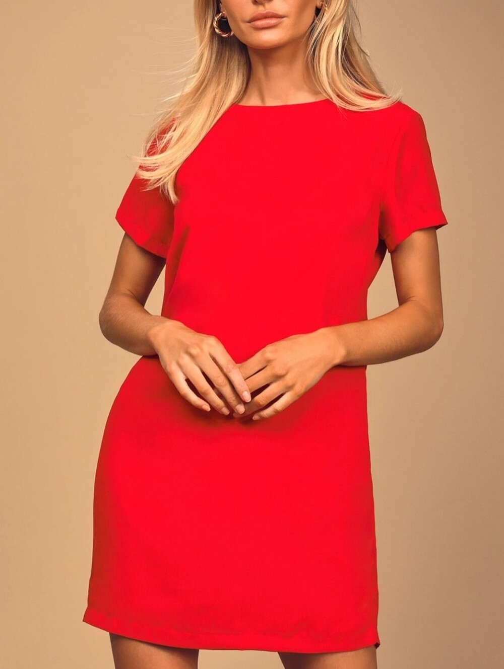 Lulus Shift and Shout Red Shift Dress Size Xs